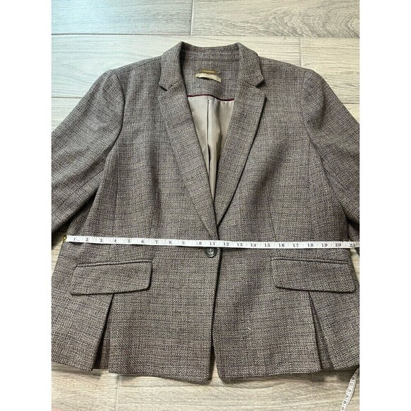 Talbots Women's Sz 18 XL Tan Wool Blend Jackiet Blazer Office Career Elegant A3 - Picture 6 of 11